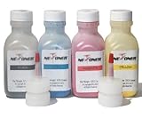 New Era Toner (60g/40g) 4 Color Toner Refill Kit for use in HP 201A (CF400A, CF401A, CF402A, CF403A) Cartridge for Color LaserJet Pro M252dw, Color LaserJet Pro M277dw Printers
