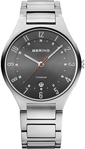 BERING Men’s Analogue Quartz Watch with Titanium Strap