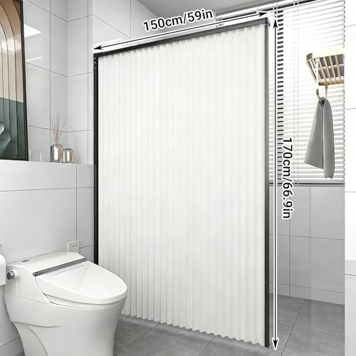 Rideau de douche pliable étanche anti-éclaboussures pour sol sec