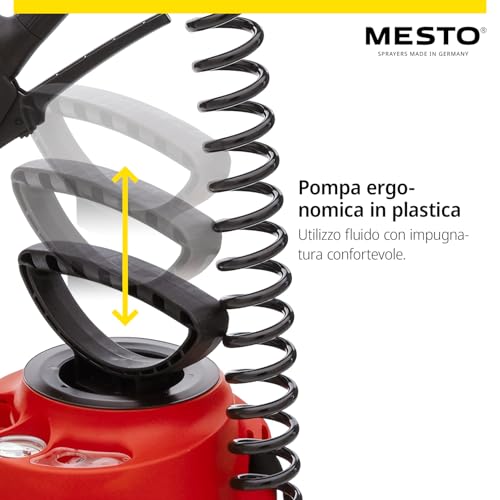 MESTO FERROX Plus 6 Hochdrucksprühgerät 6L Set inkl. MESTO Köcher | Drucksprüher 6 Bar | Schalölspritze für Bauchemikalien | Drucksprühflasche Industrie | Ölsprüher | Pumpsprüher | Flachstrahldüse