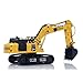 wheelfun 1/50 Radio Control Excavator PC520 Electric RC Digger Construction Vehicle Finished Model Toys Metal Tracks Lights Sounds Unit Hobby Grade Model for Ages 14+