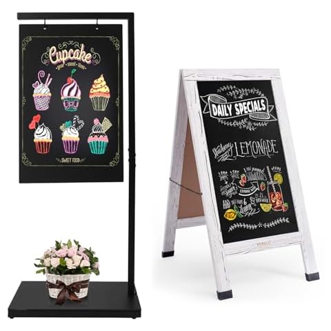 Hanging Chalkboard Sign+A-Frame Chalkboard Sign（White） Cover