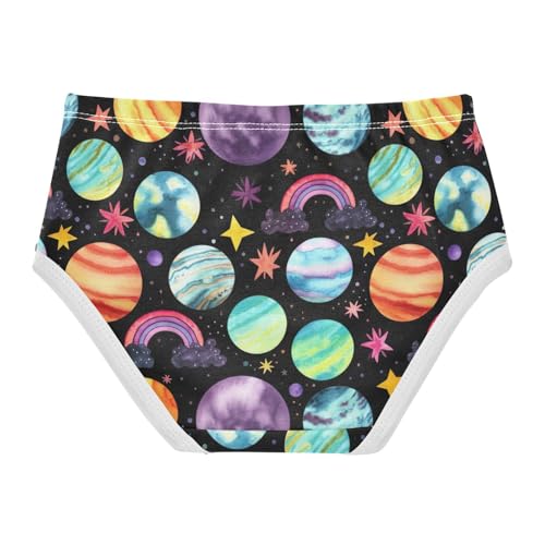 Joisal Colorful Watercolor Planets Little Girl Panties Toddler Girls Underwear Cotton Florals Briefs Girls Undies 2t2