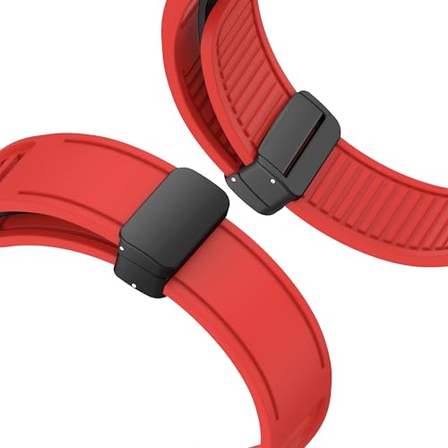 Image of ACM Watch Strap 22mm for Universal 22mm Size Replacement Strap Smartwatch | Silicone Belt Magnetic Clasp Band