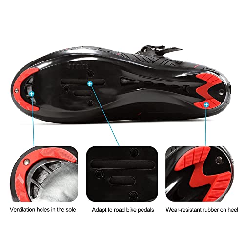 Image of Santic Men's Cycling Shoes Road Cycling Riding Shoes Road Bike Shoes with Buckle- Roadway New