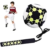 AOZBZ Entrenador de fútbol, entrenamiento de fútbol, ayuda a lanzar manos libres, equipo de práctica para niños y adultos con cinturón ajustable, cuerda elástica para pelotas 3, 4 y 5