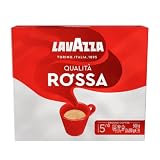 Lavazza, Qualità Rossa, Café Molido Natural, 2 Paquetes de 250 g, Ideal para Cafetera Italiana, de Filtro y Francesa, con Notas Aromáticas de Chocolate, Arábica y Robusta, Intensidad 5, Tueste Medio