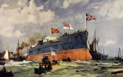 Affiche le de Londres à Portsmouth par Charles Edward impression sur toile bureau 60x90cm
