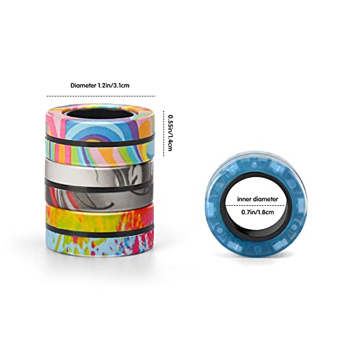 Magnetic Rings Fidget Toy Set, Idea Adhd Fidget Toys, Adult Fidget Magnets Spinner Rings For Anxiety Relief Therapy, Fidget Pack Great Gift For Adults Teens Kids (B-1) #TOP3