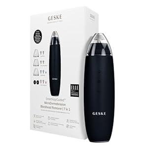 GESKE SmartAppGuided™ MicroDermabrasion Blackhead Remover | 7 in 1 | Blackhead Remover | Electric Pore Cleaner | Innovative Vacuum Cup | Beauty Tool | Skin Cleansing Device | Skincare Device