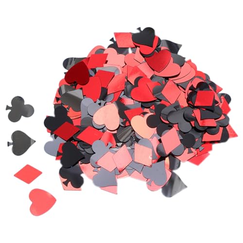 MAGICLULU Coriandoli Decorativi Poker in Plastica 90g Sparsi per Decorazioni da Tavolo Festa Compleanno Matrimonio, Addobbi Colorati e Adulti, Accessori Creativi per Stile Stile Casuale