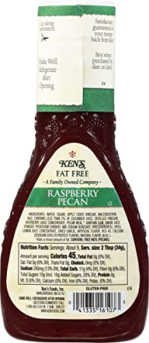 Ken's Steak House Fat Free Raspberry Pecan Dressing, 9 OZ (Pack of 1) - Thumbnail 2