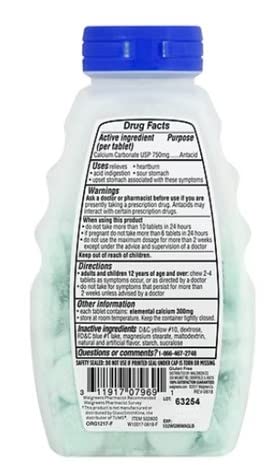 Extra Strength Walgreens Antacid Chewable Tablets And Advil Dual Action Travel Medicine Packet (Wintergreen 750Mg (Extra Strength)) #TOP1