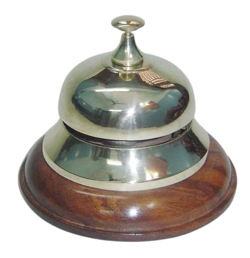 Decorative Call Bell for Hotels, Schools, Restaurants, Reception Areas, Hospitals, Warehouses Pure Brass & Wooden (Pack of 1 Nos Size 5 Inches).-image-22