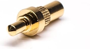 Elecbee 5PCS Pogo Pin Assembly Gold Plating Shaped Series Plug-in Brass Straight Single Core