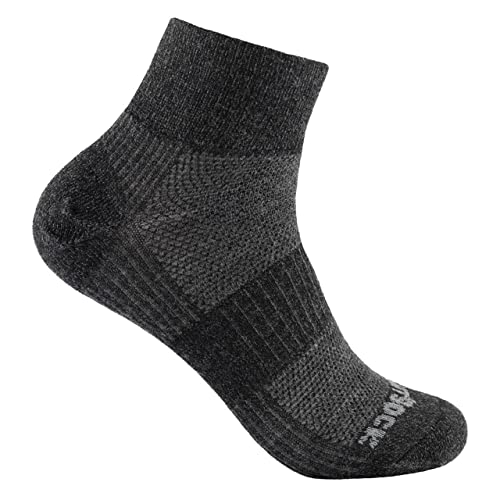 Preisvergleich Produktbild Wrightsock Coolmesh II Merino Quarter Grey-Black - L