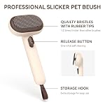 Aumuca Cat Brushes for Indoor Cats Dog Hair Brush for Shedding Long or Short Haired Cats Grooming Deshedding Brush for Dog Kitten Horse Massage Removes Loose Fur, Brown - Image 4
