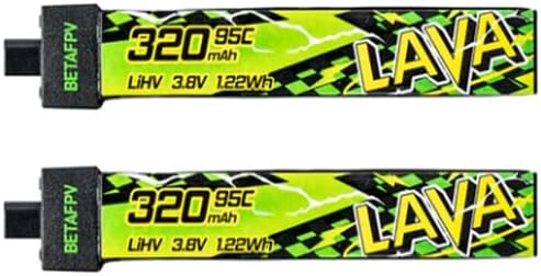 for BETAFPV Lava II 1S 320mah 3.8V 95C Battery BT2.0 Connector ForAir65, Meteor65 Pro, Cetus Parts2pcs