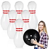 wutfuooo Giant Inflatable Bowling Set，One 15 Inches Ball with Six 23 Inches Pins