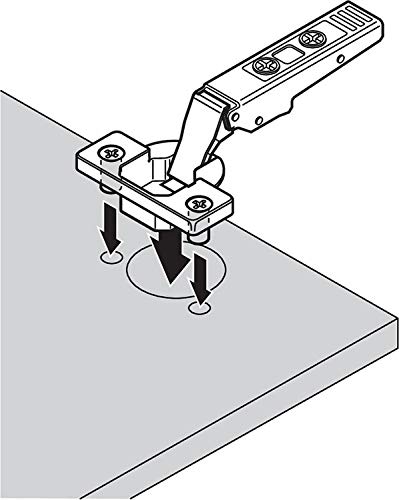 Blum 79T5580 +45 Ii 110 Degree Clip Top Hinge, Self-Close, 45 Degree Diagonal, Full Overlay, Dowel (Pack Of 2) #TOP6