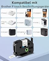 Upwinning TZE-241 Kompatibel mit Brother P-Touch Bänder 18mm Weiß, 5er-Pack – Ansicht 2