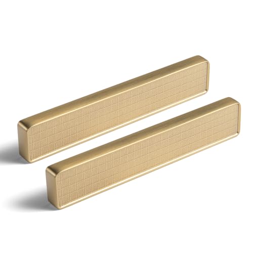 Goo-Ki 6 Pack 3-3/4 Inch （96mm） Hole Center Cabinet Pulls Champagne Bronze Zinc Alloy Kitchen Drawer Pulls Finger Pull Drawer Handles 2061-UBR-96