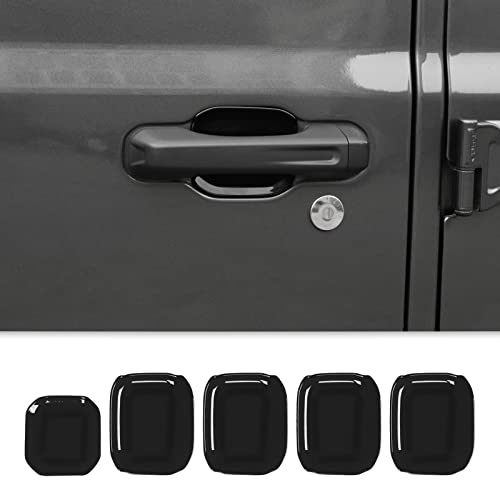 CheroCar for Jeep JL Outer Door Bowl Cover Trim Exterior Accessories for 2018-2025 Jeep Wrangler JL (Black)