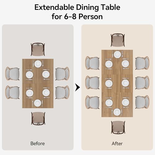 Table gain de place extensible bois pour invités imprévus 150cm - 7