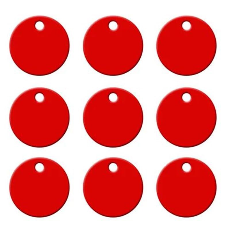 Wholesale Lot de 100 étiquettes d'identification personnalisées pour animaux de compagnie en aluminium Plaque d'identification pour animal domestique gravable Étiquettes rondes vierges Étiquettes de