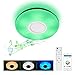 Produktbild 24W LED RGB Musik Deckenleuchte mit Bluetooth Lautsprecher | 40cm | Deckenlampe inkl. Fernbedienung | APP | Dimmbar | Farbwechsel |