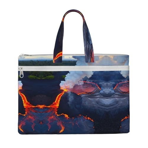 Kilauea Volcanos Canvas Document Bag Briefcase For Professionals And Executives
