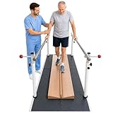 Parallele per Fisioterapia, Barra di Assistenza alla Deambulazione Regolabile in Altezza e Larghezza, Strumento per il recupero post-operatorio(Green)