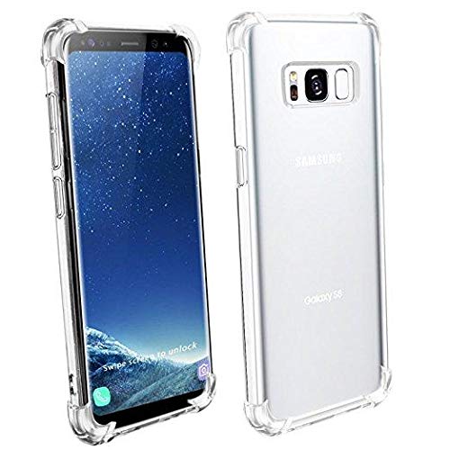Galaxy S8 Plus Case, Crystal Clear Slim Protection and Premium Clarity Shockproof Hybrid Scratch Resistant Back Cover TPU Raw Material Case