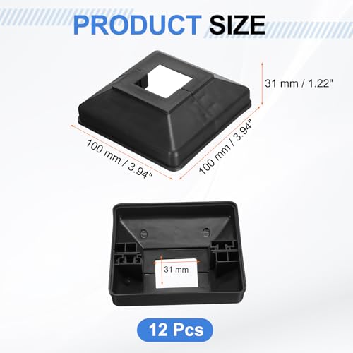 Cubiertas de base para poste de plataforma que ocultan tornillos y óxido 2