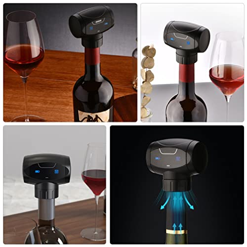 Luxshiny Stopper de Vinho Elétrico Automatic Vacuum Bomba de Vácuo Stoppers Garrafa de Vinho Rampas