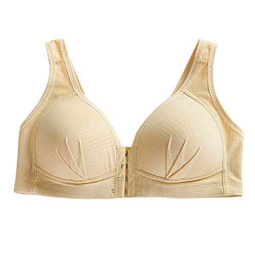 Plus Size Front Closure Elastic Push Up Comfort Bra, Elastic Wireless Breathable Bra, High Impact Full Cup Push Up Bra Sports Bra Yoga Bra Underwear