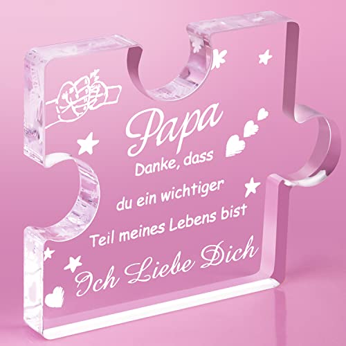Vatertagsgeschenk geschenke für papa geschenk geburtstag geschenkideen für papa-gravierte acryl block puzzle-vater geschenk für papa