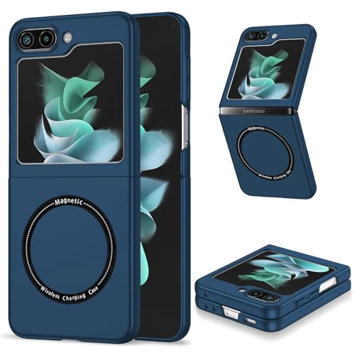 Protection pliante Samsung Galaxy Z Flip 5 antichoc étui magnétique bleu rigide de protection