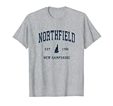 Northfield New Hampshire NH Vintage Athletic Navy Sports Des T-Shirt