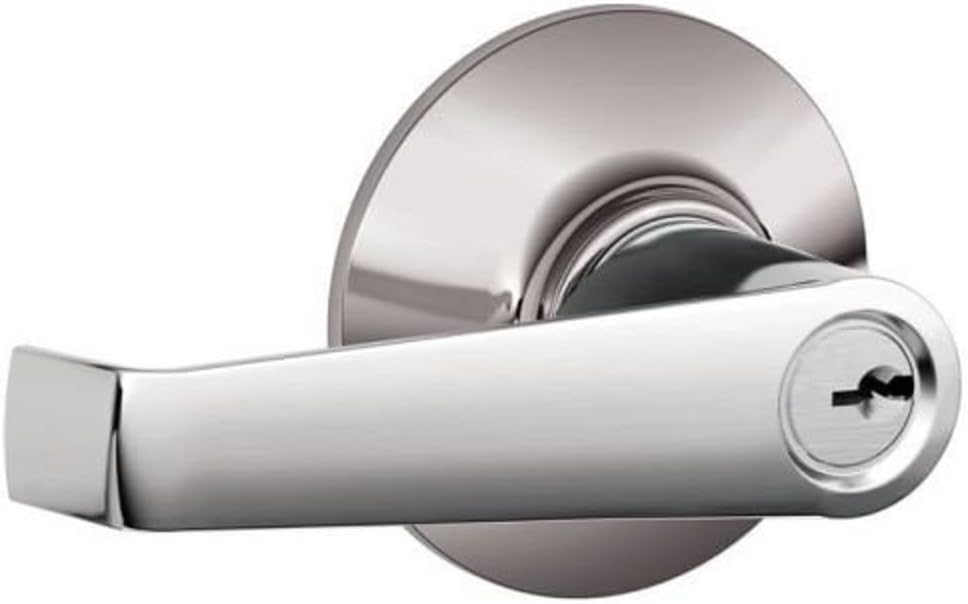 SCHLAGE F51A ELA 625 CEN Elan Lever with Century Trim Keyed Entry Lock, Bright Chrome