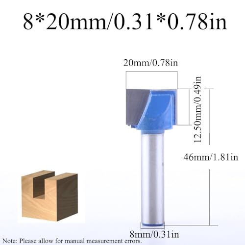 TopHomer Fresa de limpeza inferior de haste de 8 mm, ferramenta de aplainamento de superfície de car