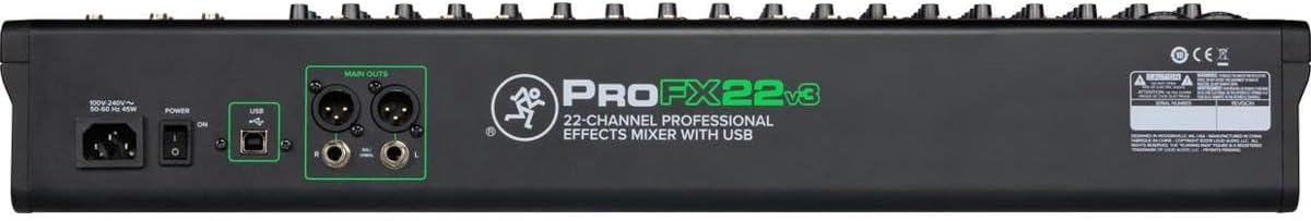 Mackie ProFX22v3 22-Channel Professional Analog Mixer with USB, Onyx Mic Preamps and GigFX Effects Engine