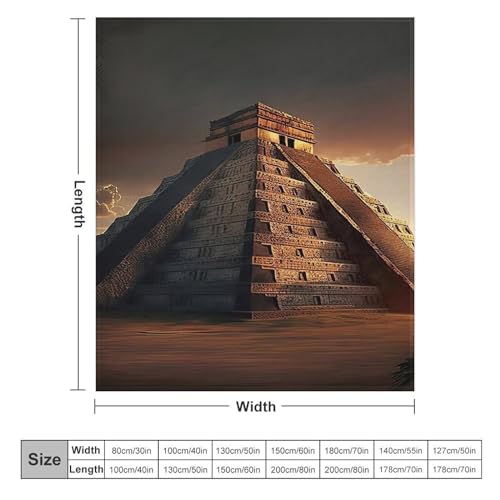 Couverture douce Chichen Itza pour des soirées cocooning chaleureuses au canapé