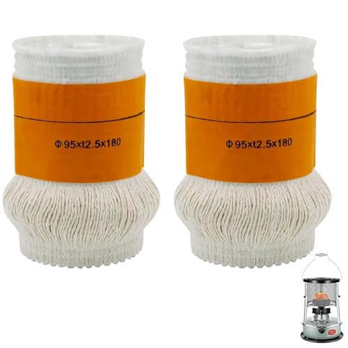 Kerosene Stove Wick Smokeless, Fiberglass Round Cotton Petroleum Heater Wick, 95xt2.5x180MM Kerosene