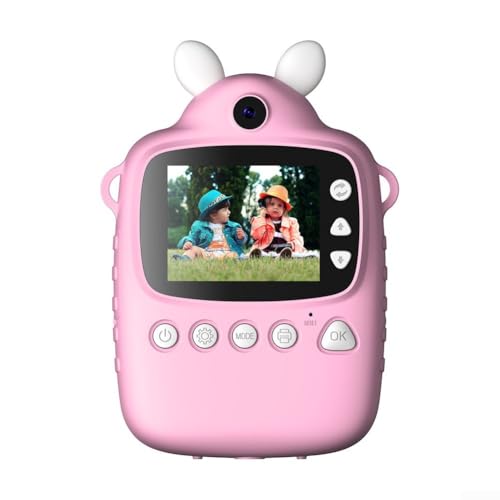 Appareil photo portable à impression instantanée pour enfants avec papier d'impression pour capturer et imprimer des photos instantanément avec écran de 2 ou 4 pouces et design ABS robuste