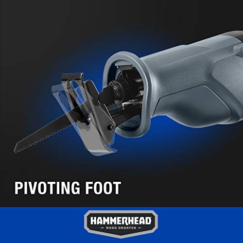 image for Hammerhead 6-Amp Reciprocating Saw with 2pcs Wood blade, 1pc Metal bla