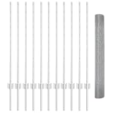 Wetterfester Zaun aus Stahl, 1 x 25 m, silber, ideal fuer Garteneinzaeunung und Terrasse