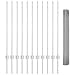 Wetterfester Zaun aus Stahl, 1 x 25 m, silber, ideal fuer Garteneinzaeunung und Terrasse
