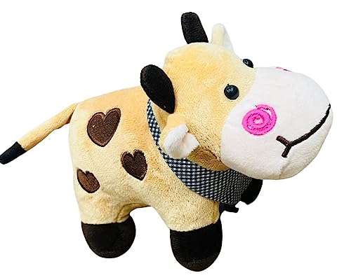 Image of HUG 'n' FEEL SOFT TOYS - Brown Cow 28cm Soft Toy Plush Toy | Big Stuffed Animal | Ultra Soft, Huggable & Cuddly Gift for Kids, Girls, Boys | Perfect for Birthday, Valentine's Day