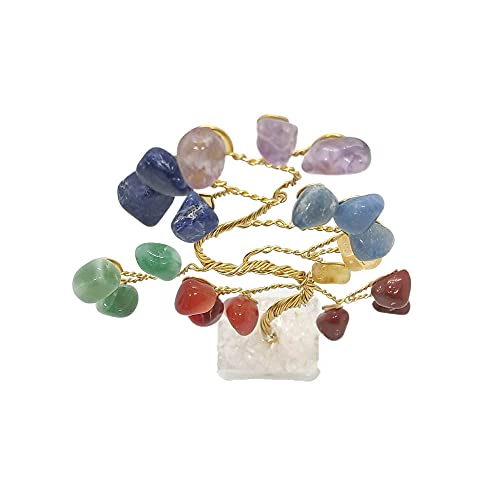 Bonsai Pedra 7 Chakras Base Cristais 10cm